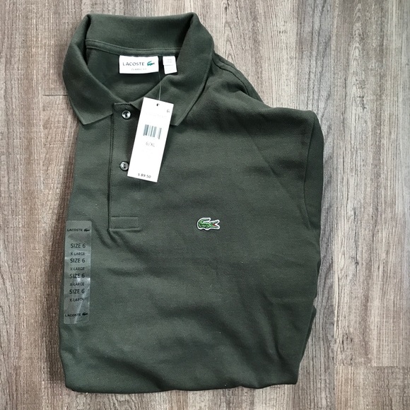 NWT LACOSTE MENS SHIRT SIZE 6 XL GREEN - Picture 2 of 4